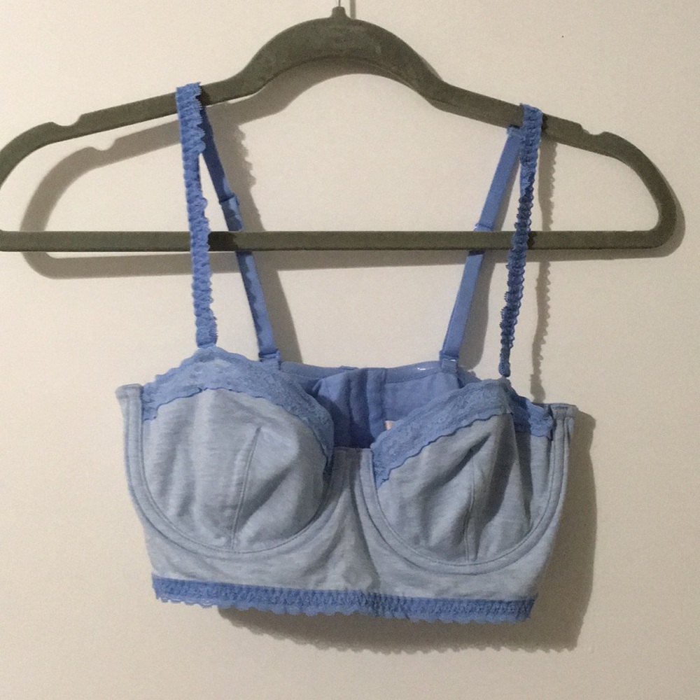 Victoria's Secret Light Blue Lace Trim Bralette